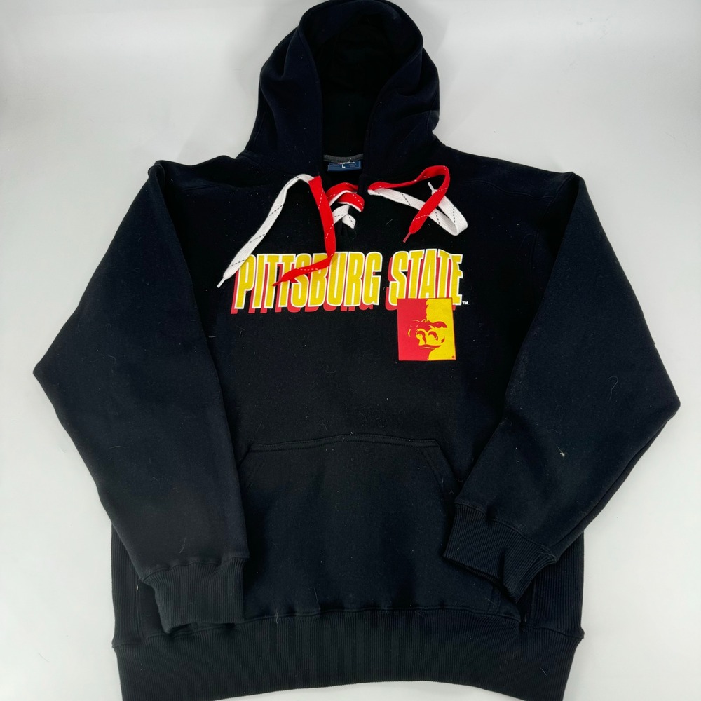 J America Pittsburg State Gorillas‎ Black Hoodie Pullover Mens L